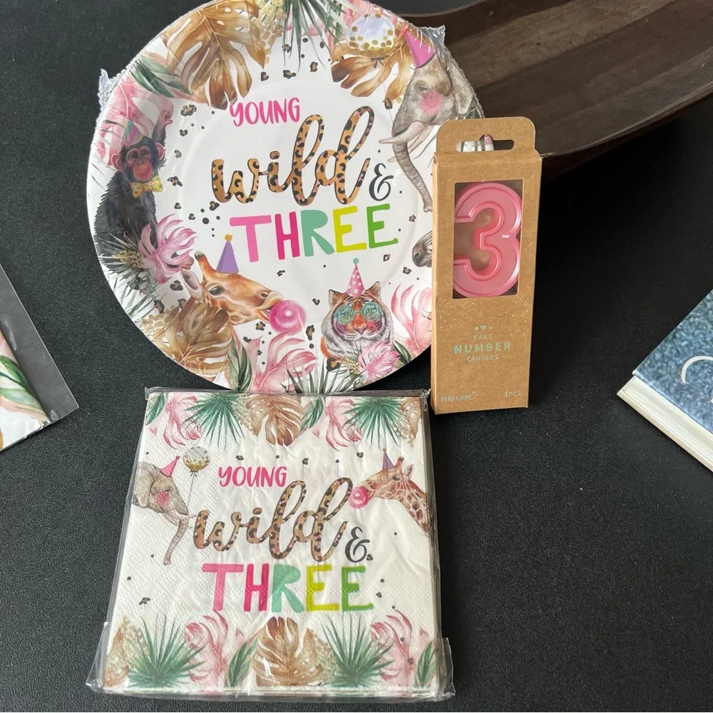 NWOT Young Wild & Three Party Supplies Set